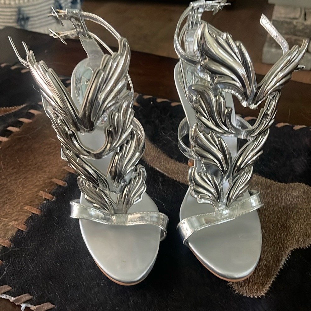 Cute silver heels